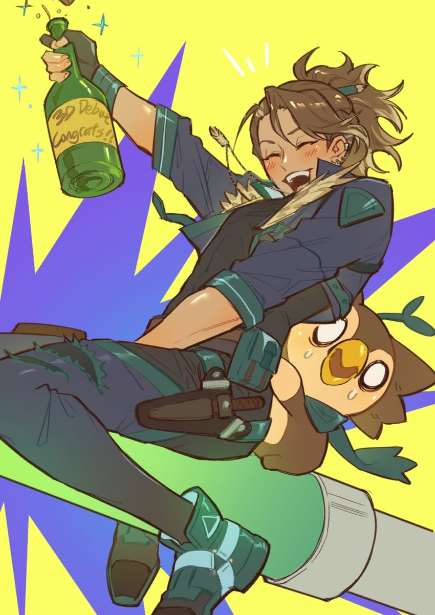 goldbullet and bubby (holostars and 1 more) drawn by pnkbm_030