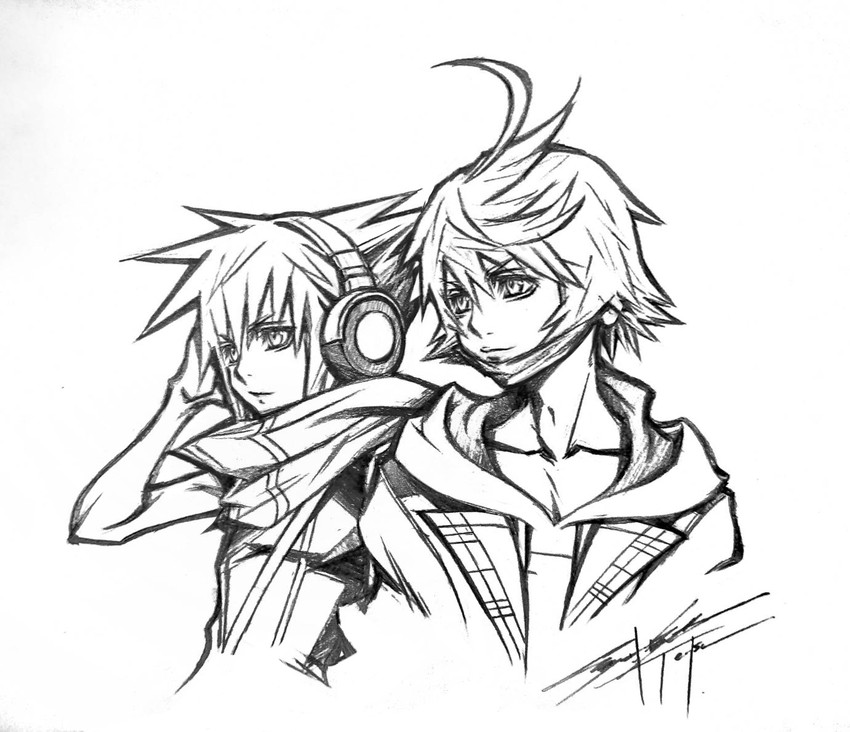 sakuraba neku and kanade rindo (subarashiki kono sekai and 1 more) drawn by nomura_tetsuya