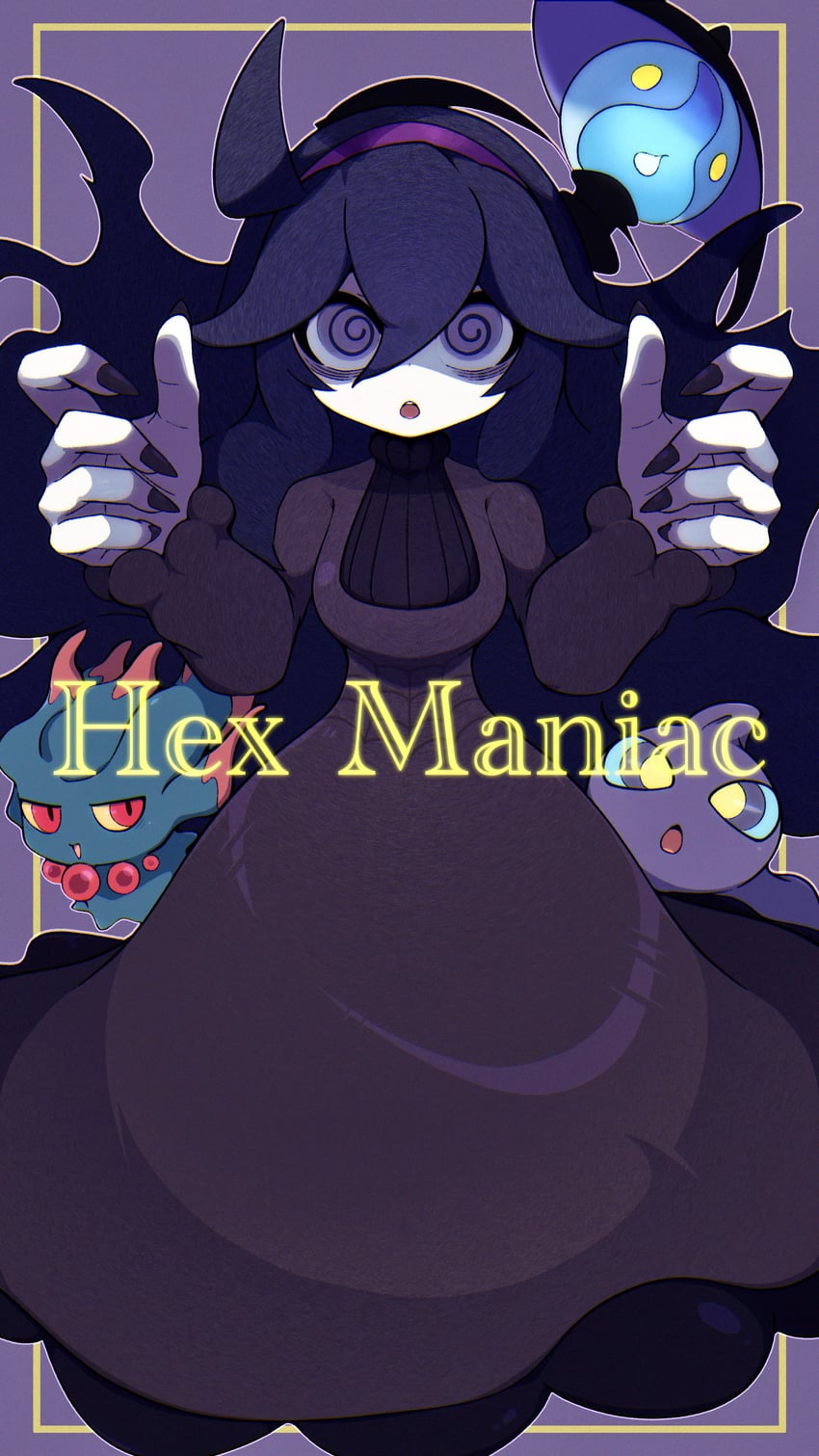hex maniac, misdreavus, lampent, and shuppet (pokemon and 1 more) drawn by afuron