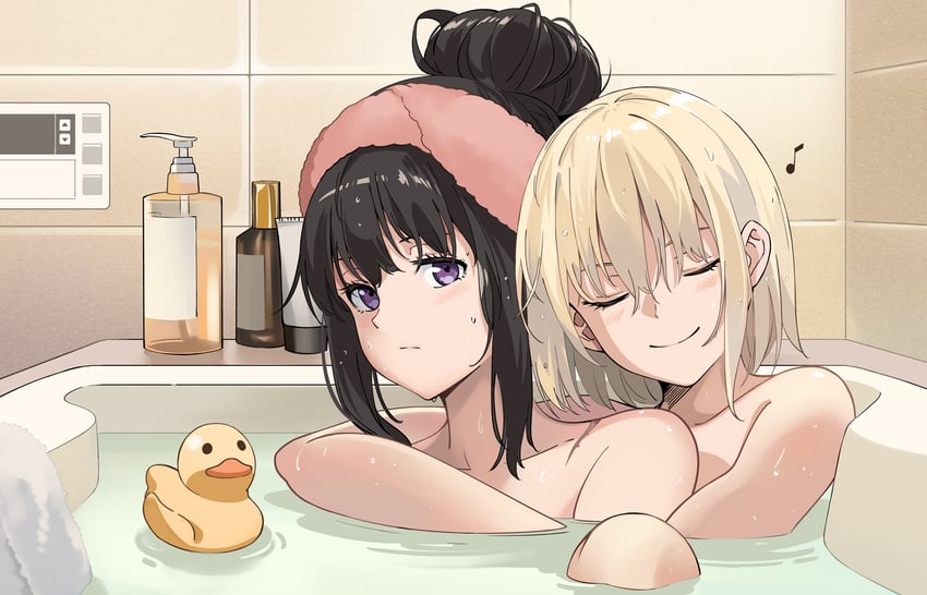 nishikigi chisato and inoue takina (lycoris recoil) drawn by neko_(yanshoujie)