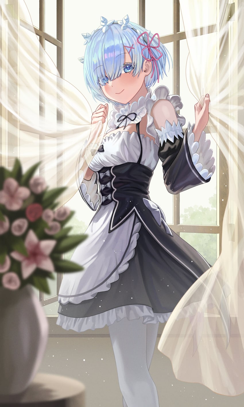 rem (re:zero kara hajimeru isekai seikatsu) drawn by silvertsuki