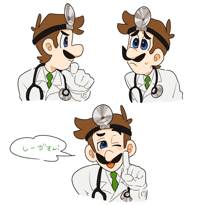 luigi and dr. luigi (mario and 2 more) drawn by mimimi_(mimimim9999)