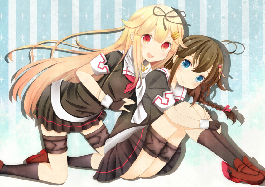 shigure, yuudachi, shigure kai ni, and yuudachi kai ni (kantai collection) drawn by uduki