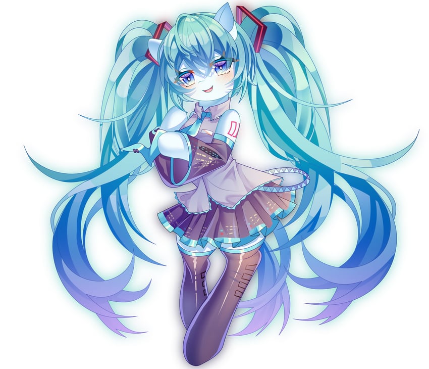 hatsune miku (vocaloid and 2 more) drawn by alus_(aluslikefafa)
