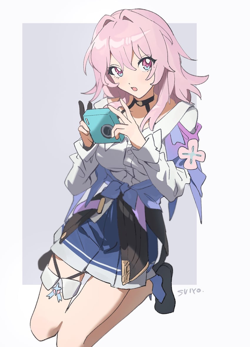 march 7th (honkai and 1 more) drawn by uehara_suiyo