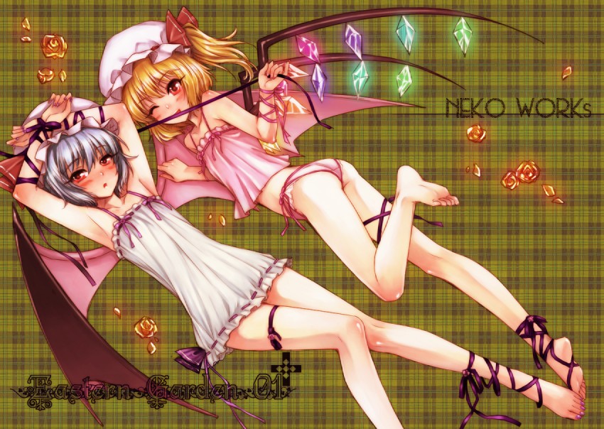 remilia scarlet and flandre scarlet (touhou) drawn by neo_universe