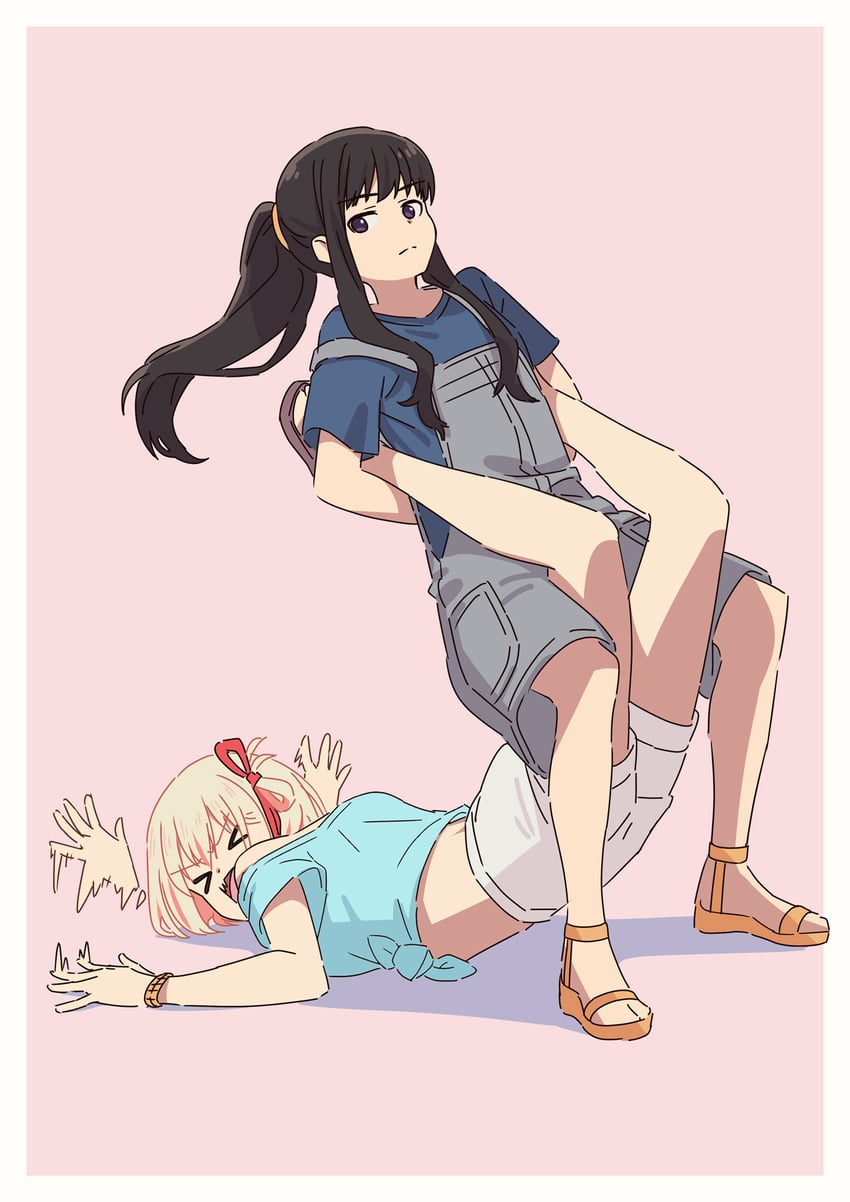 nishikigi chisato and inoue takina (lycoris recoil) drawn by asada7101