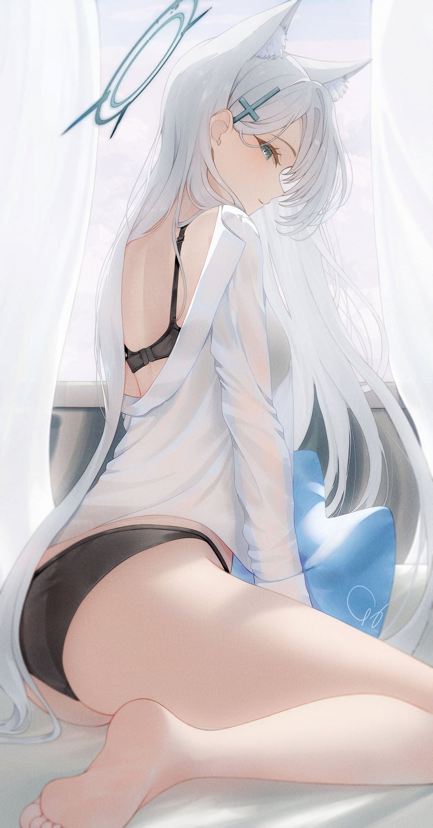 shiroko and shiroko terror (blue archive) drawn by wute5733