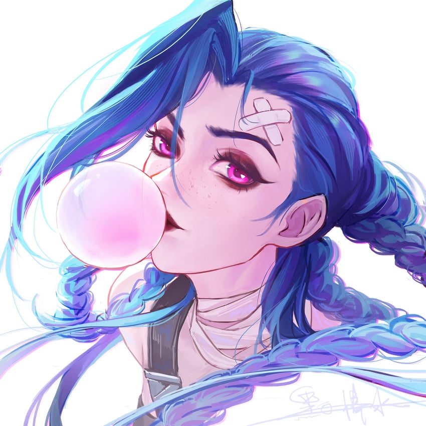 jinx (league of legends and 1 more) drawn by heibai_bangbing