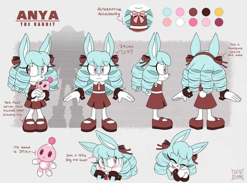 anya the rabbit (original and 1 more) drawn by magicbun