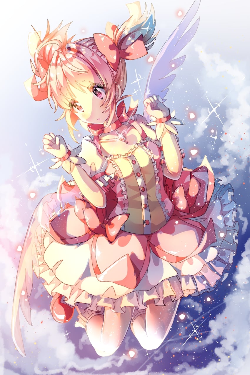 kaname madoka (mahou shoujo madoka magica) drawn by sakuya_no_aotori