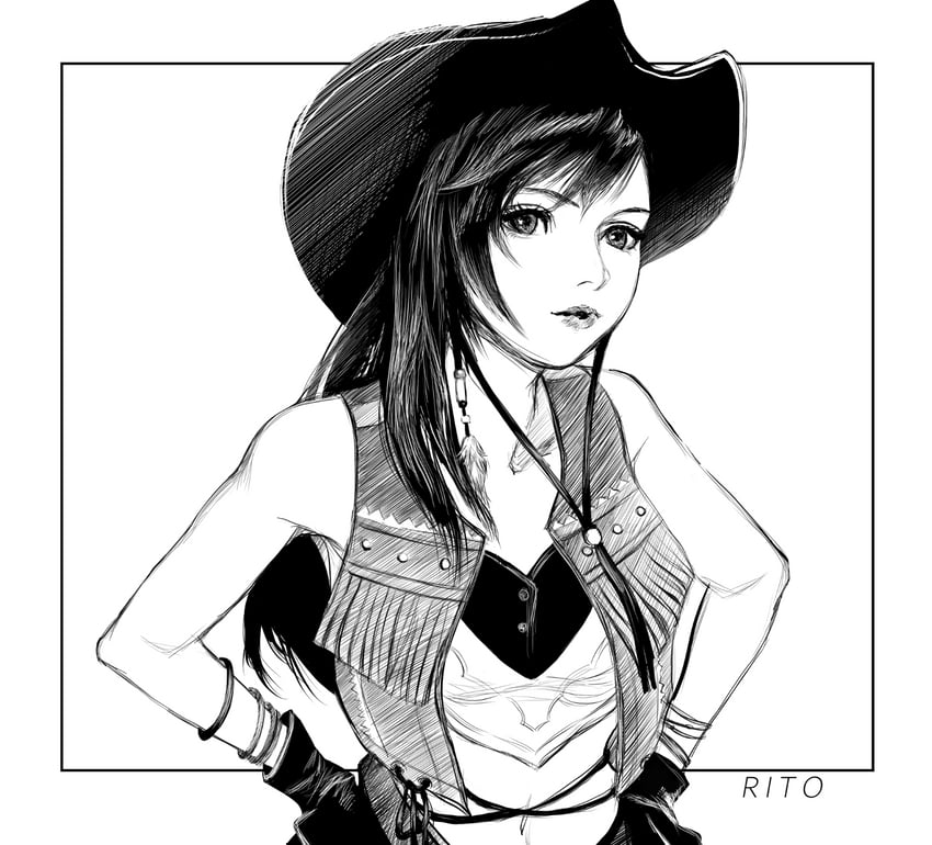 tifa lockhart (final fantasy and 3 more) drawn by tori_(labyrinth_fft)