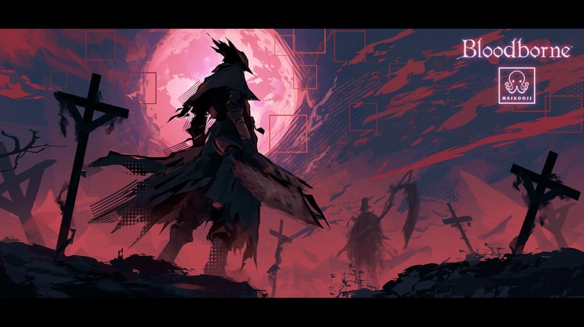 hunter and gehrman the first hunter (bloodborne) drawn by maskoo185826