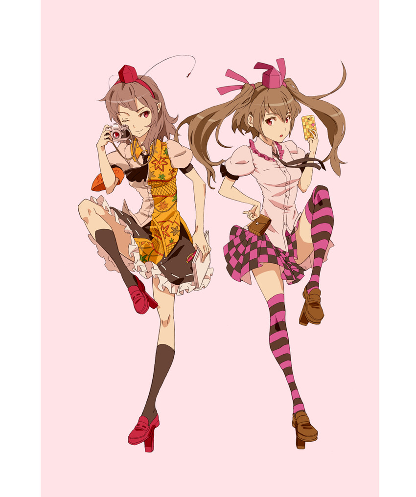 shameimaru aya and himekaidou hatate (touhou) drawn by hasegawa_keita