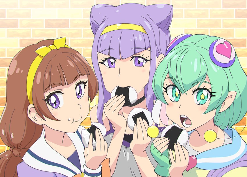 amanogawa kirara, hagoromo lala, and ruru amour (precure and 3 more) drawn by ueyama_michirou