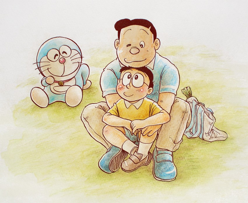 doraemon, nobi nobita, and nobi nobisuke (doraemon) drawn by yoneemon