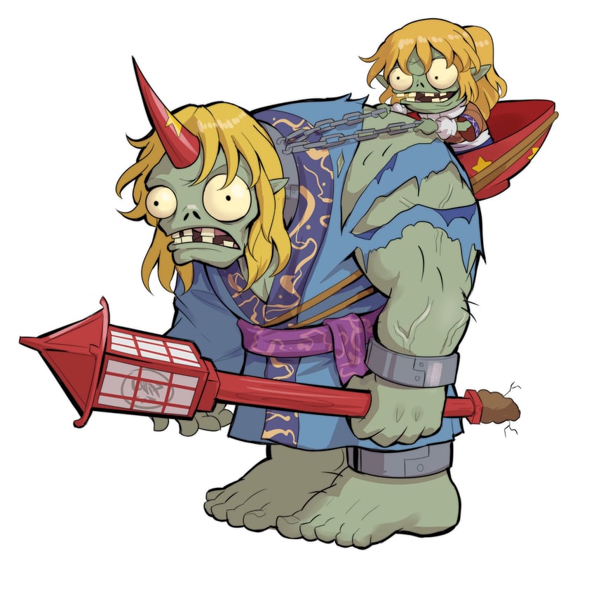 mizuhashi parsee, hoshiguma yuugi, imp, and gargantuar (touhou and 1 more) drawn by edz_drawz