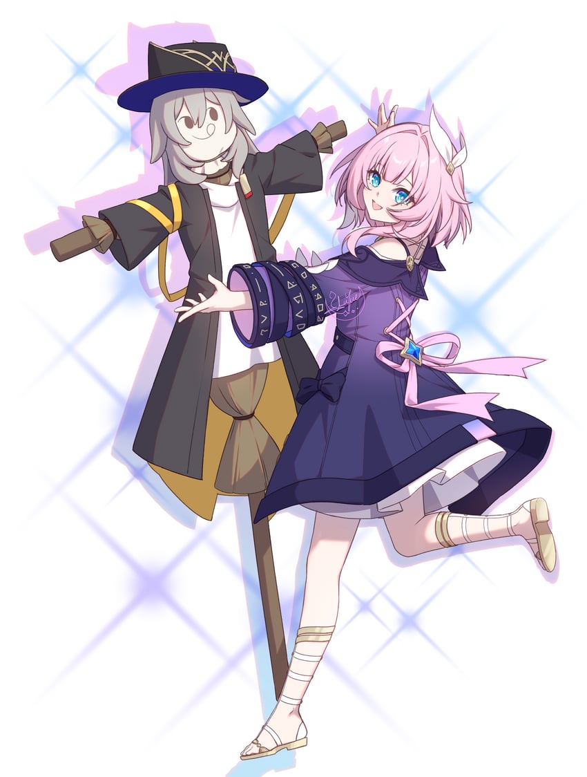 trailblazer, stelle, and cyrene (honkai and 1 more) drawn by luyue
