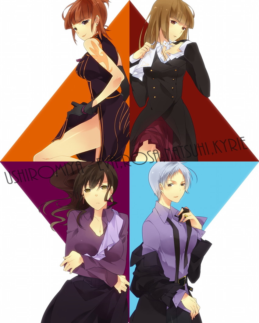ushiromiya natsuhi, ushiromiya rosa, ushiromiya eva, and ushiromiya kyrie (umineko no naku koro ni) drawn by towa1