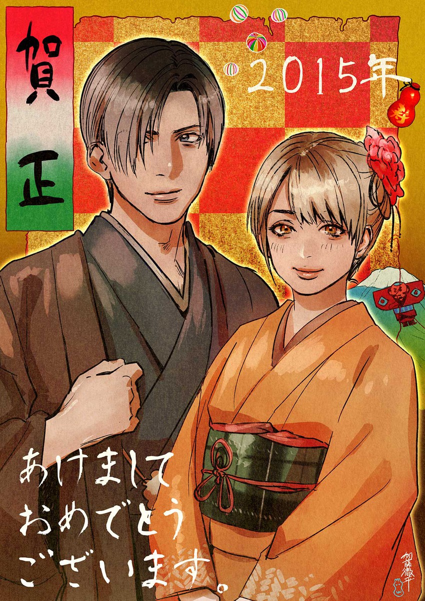 leon s. kennedy and ashley graham (resident evil and 1 more) drawn by katou_teppei