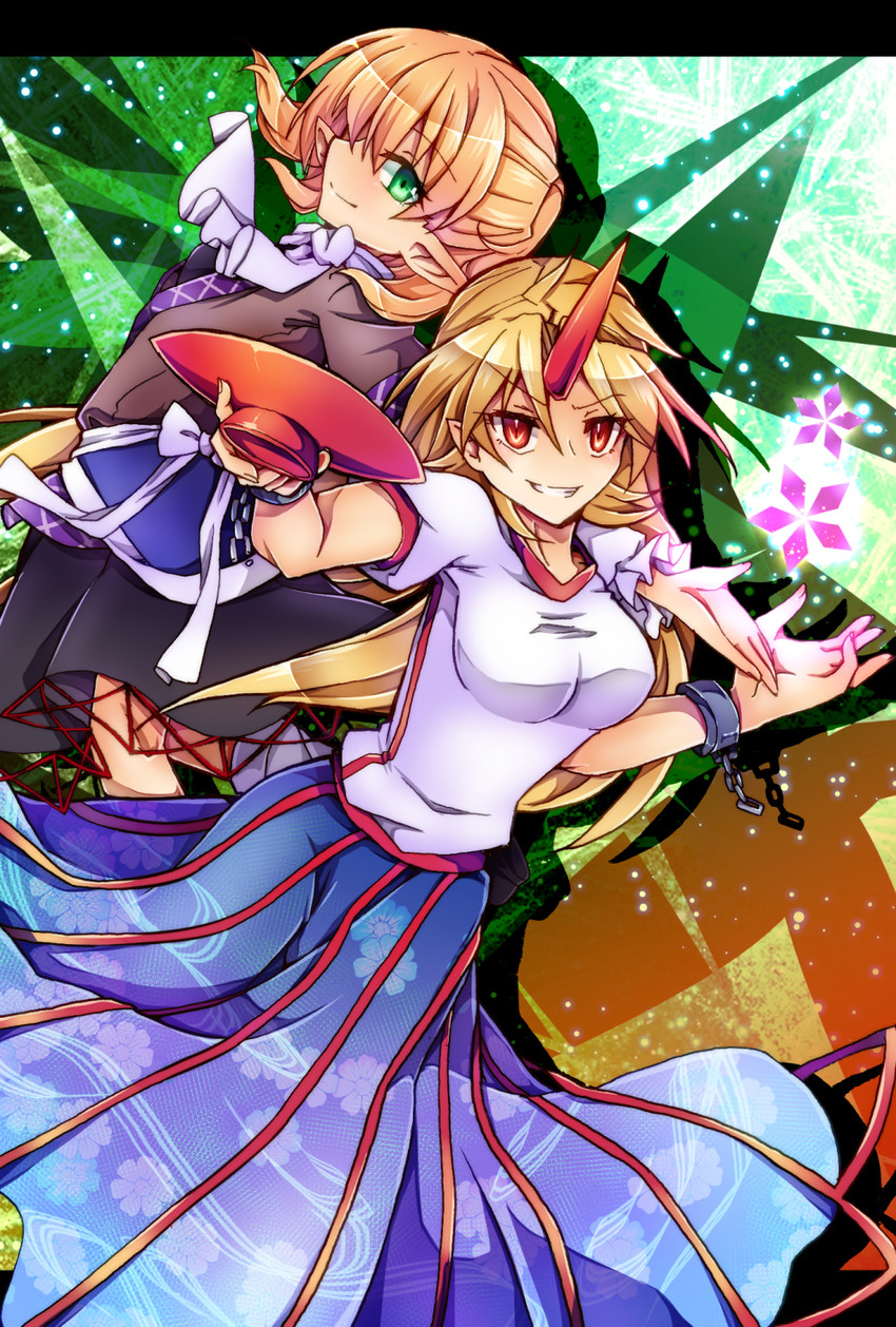 mizuhashi parsee and hoshiguma yuugi (touhou) drawn by amagumo