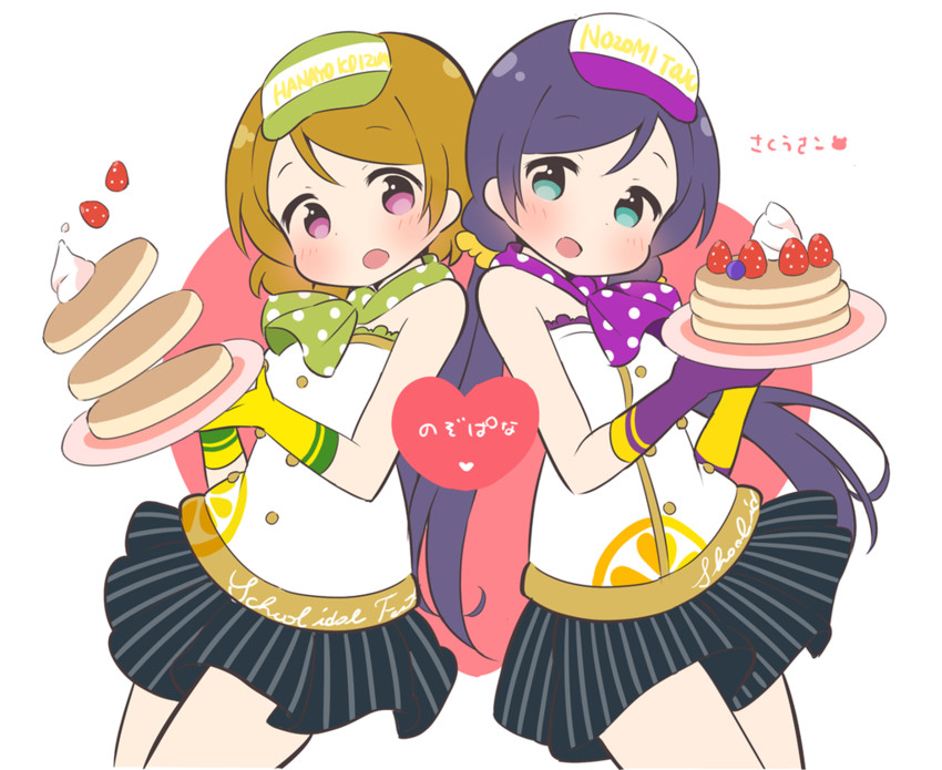 tojo nozomi and koizumi hanayo (love live! and 2 more) drawn by saku_usako_(rabbit)