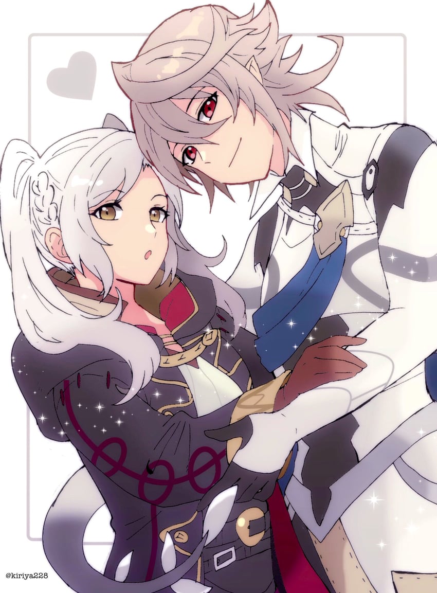female robin and male corrin (fire emblem and 2 more) drawn by kiriya_(552260)