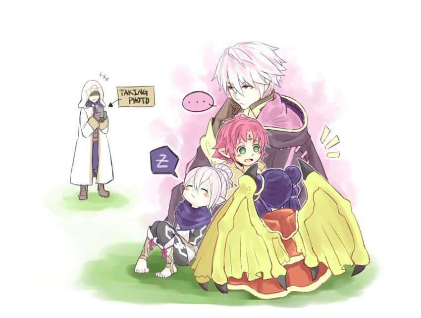 male robin, kiran, myrrh, fae, and female kana (fire emblem and 5 more) drawn by hihkoo