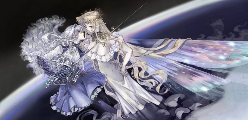 melusine and aurora (fate and 1 more) drawn by gan'yugu