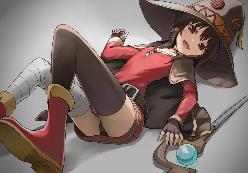 megumin (kono subarashii sekai ni shukufuku wo!) drawn by tea_(nakenashi)