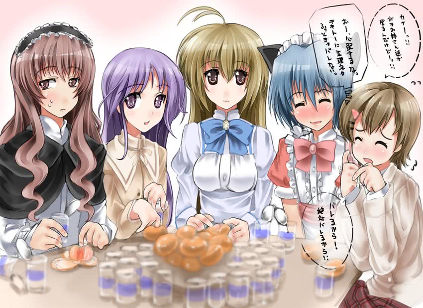 watarase jun, ayasaki hayate, makoto, mako-chan, miyanokouji mizuho, and 1 more (hayate no gotoku! and 4 more) drawn by abubu