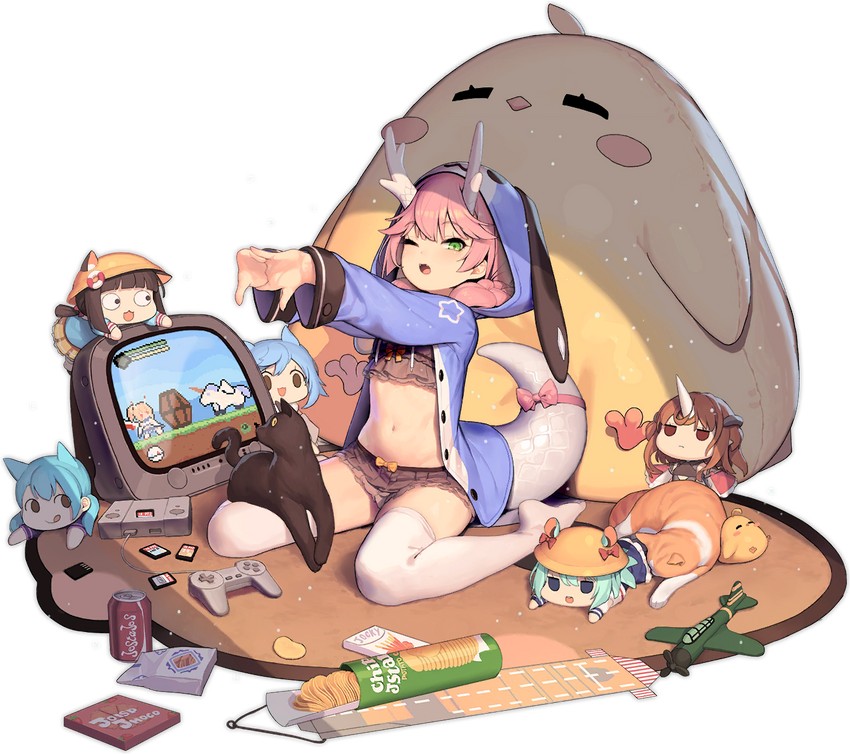 manjuu, ayanami, mutsuki, fubuki, ryuujou, and 3 more (azur lane) drawn by kinjo_kuromomo