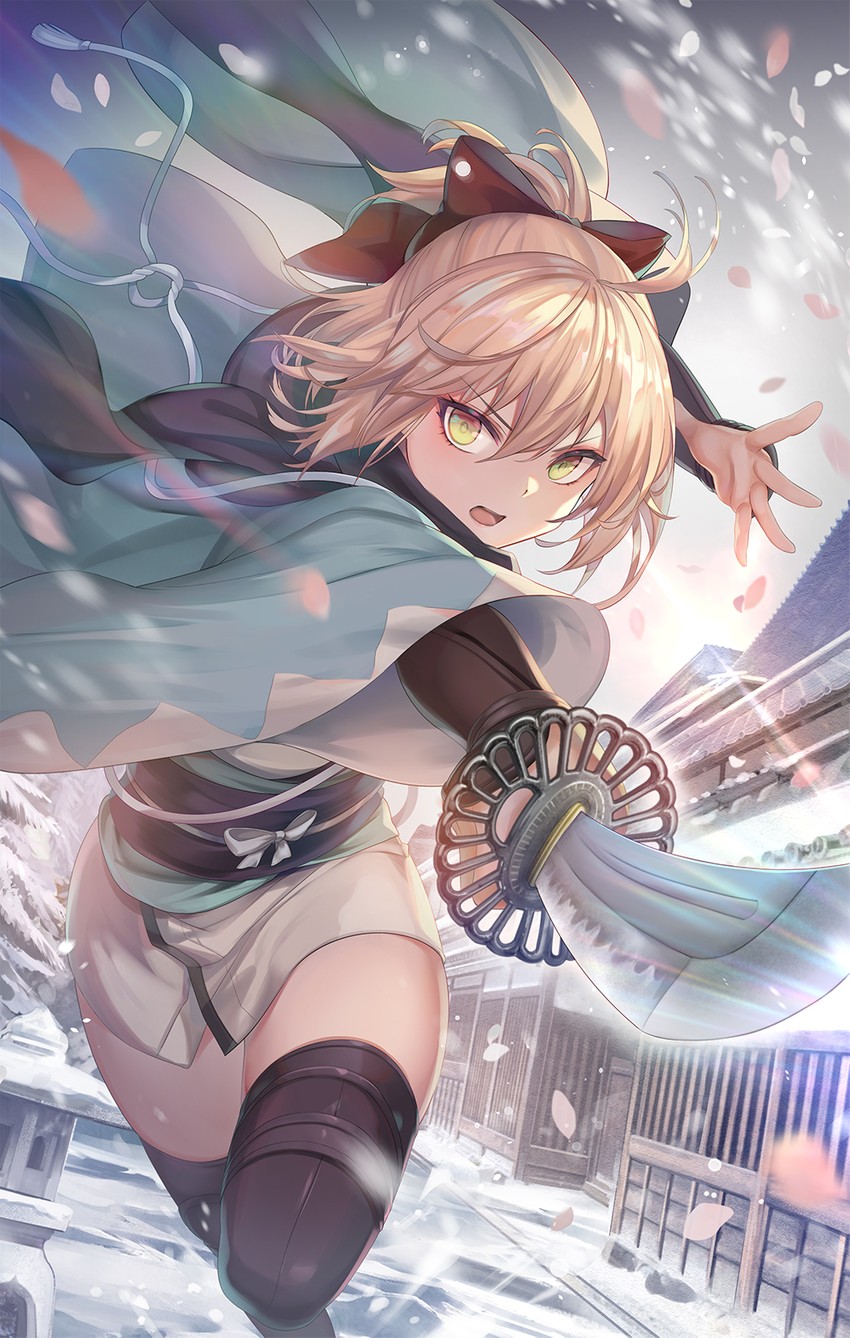 okita souji (fate and 2 more) drawn by torino_aqua