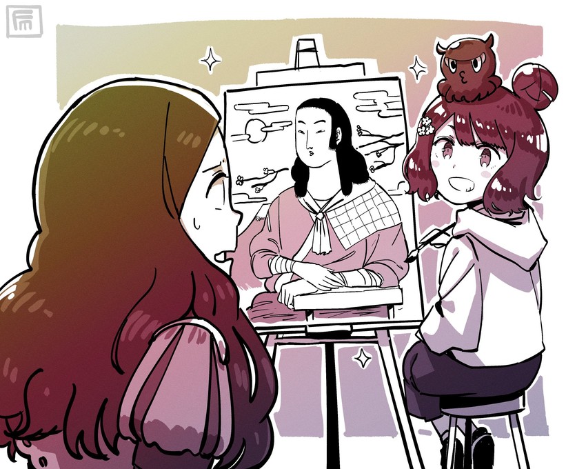 katsushika hokusai, leonardo da vinci, and tokitarou (fate and 2 more) drawn by fumato