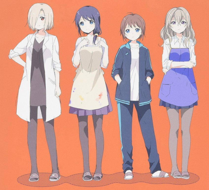 nishigaki nana, minamino tsubasa, kitamiya hatsumi, and azuma shihoko (yuruyuri) drawn by namori
