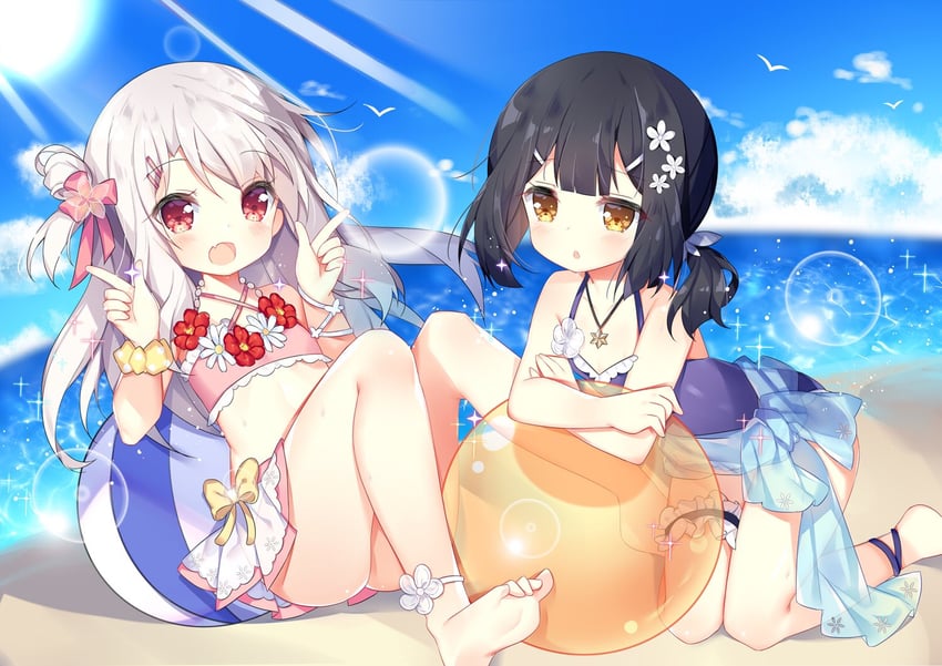 illyasviel von einzbern and miyu edelfelt (fate and 1 more) drawn by tsukimi_(xiaohuasan)
