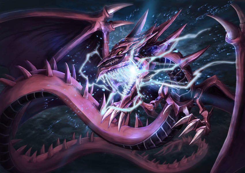 osiris the sky dragon and thunderforce attack (yu-gi-oh! and 1 more) drawn by deadspike_nine