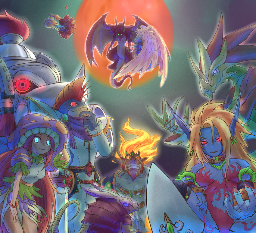 rinpoo chuan, nina, ryu, deis, spar, and 4 more (breath of fire and 1 more) drawn by torisei8