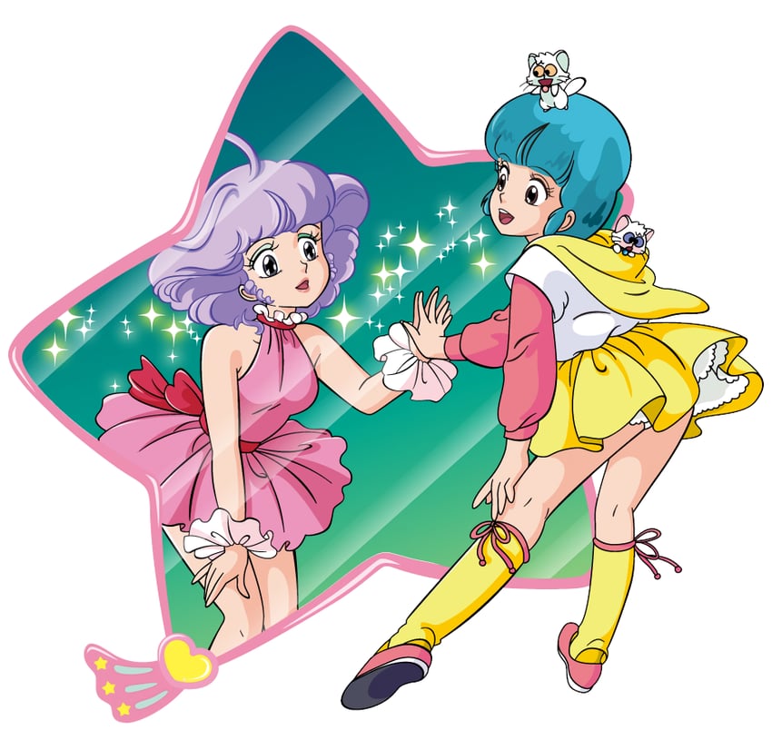morisawa yuu, creamy mami, posi, and nega (mahou no tenshi creamy mami)