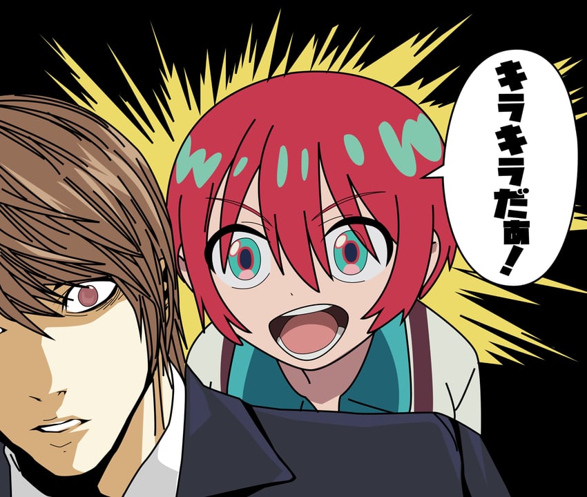 amate yuzuriha and yagami light (gundam and 2 more) drawn by reprilo_channel