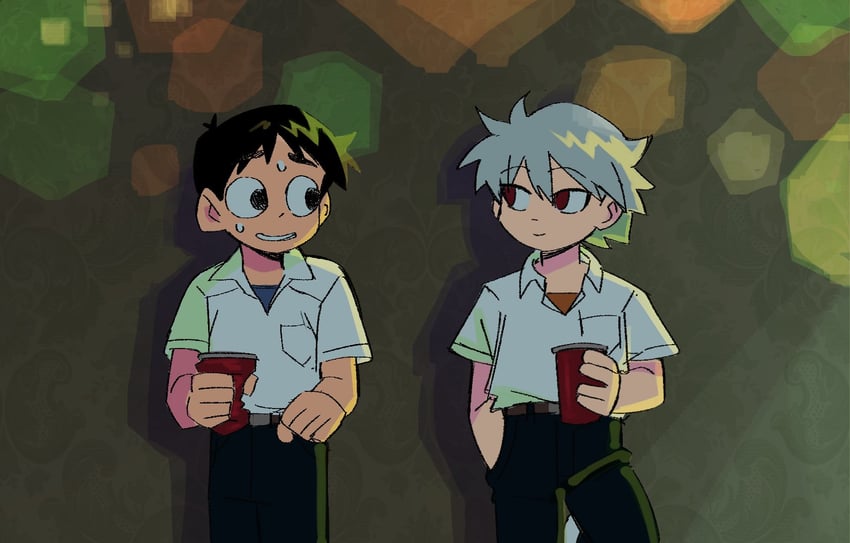 ikari shinji and nagisa kaworu (neon genesis evangelion and 2 more) drawn by sweepswoop