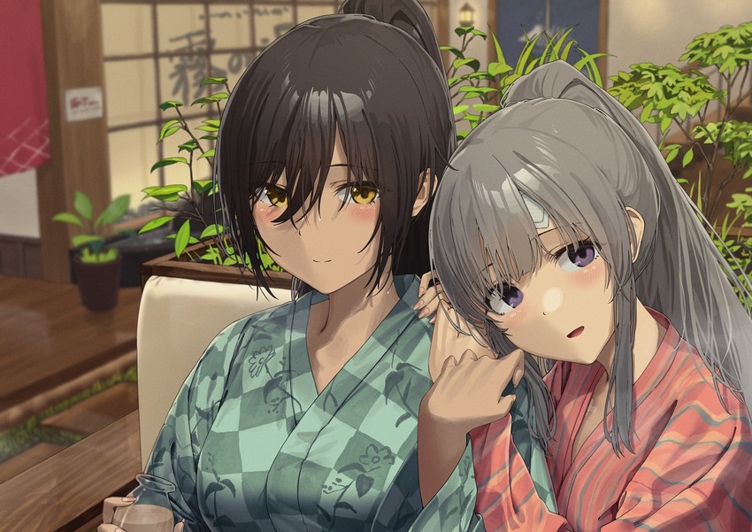shirase sakuya and yukoku kiriko (idolmaster and 1 more) drawn by noeru