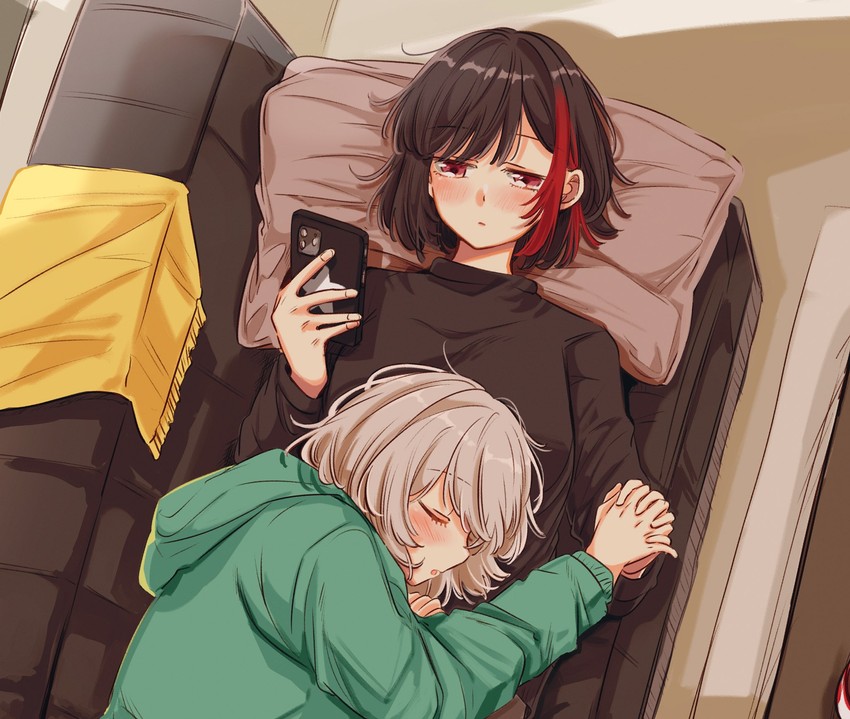 mitake ran and aoba moca (bang dream!) drawn by zawameki