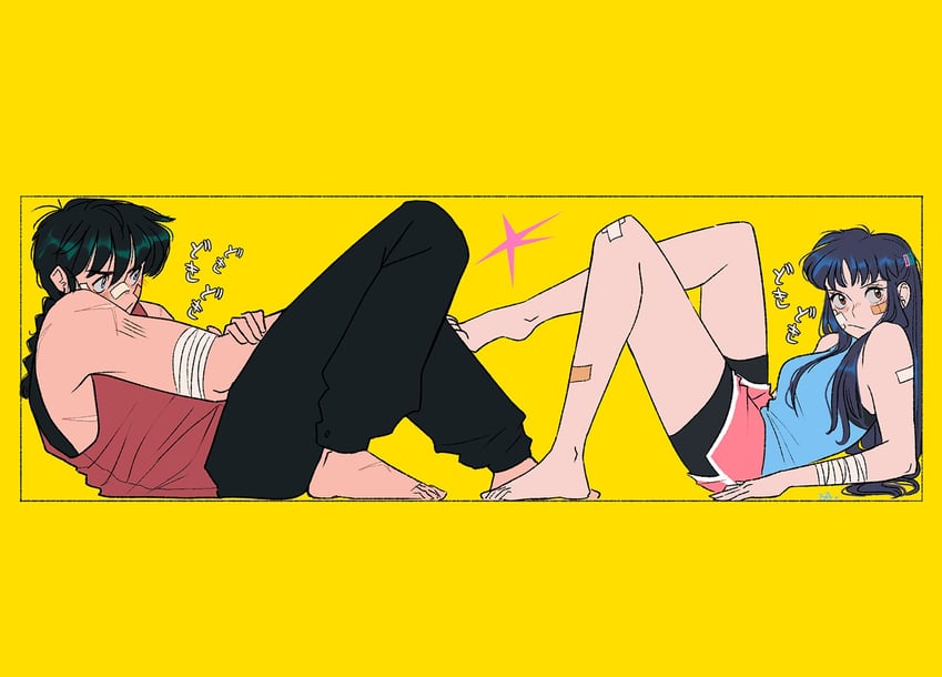 tendou akane and saotome ranma (ranma 1/2) drawn by isabel_(chabeescalante)