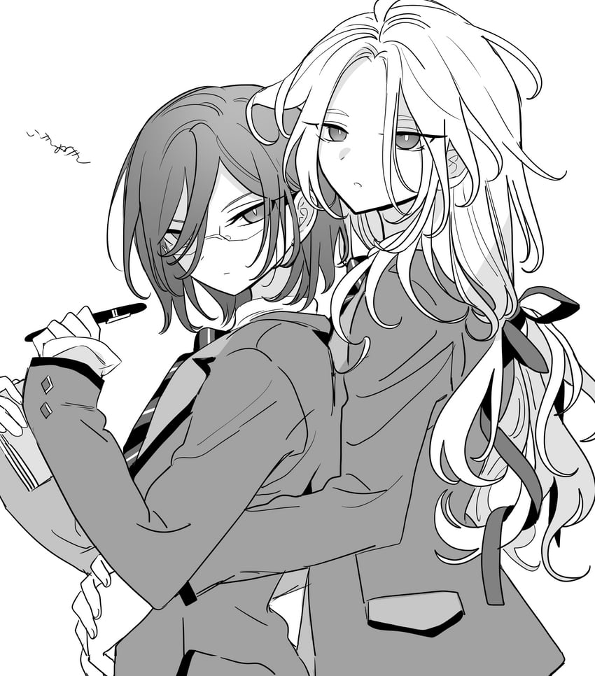saegusa ibara and ran nagisa (ensemble stars!) drawn by meremero
