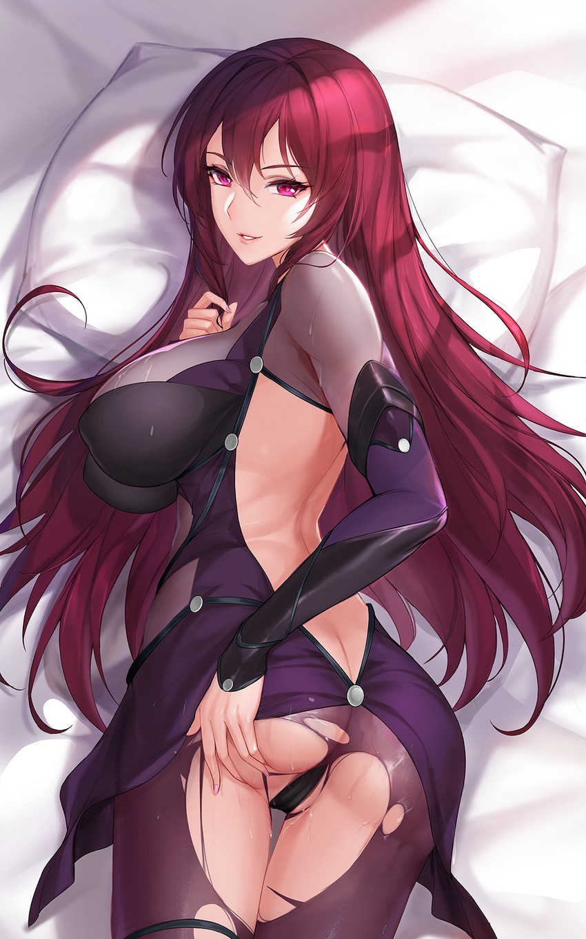 scathach (fate and 1 more) drawn by tsuki_no_i-min