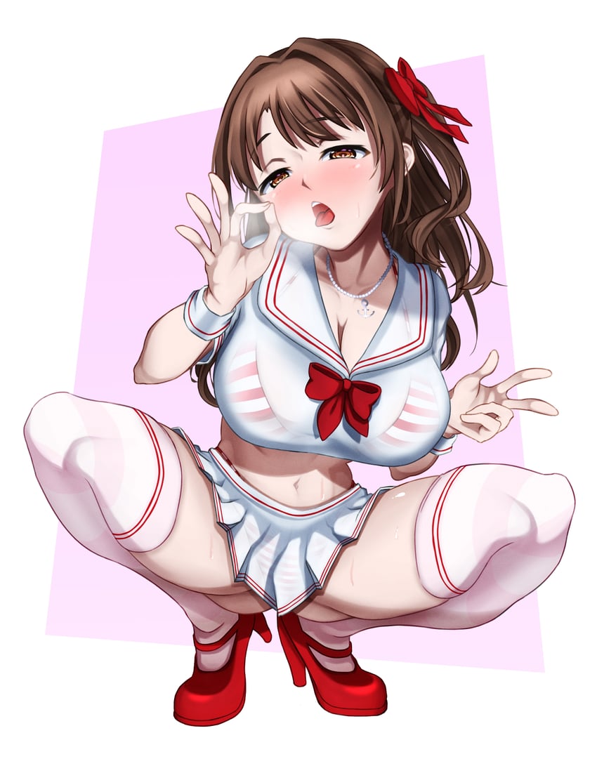 shimamura uzuki (idolmaster and 2 more) drawn by mhk531