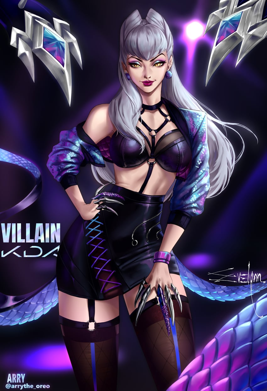 evelynn and k/da all out evelynn (league of legends) drawn by catboi_arry