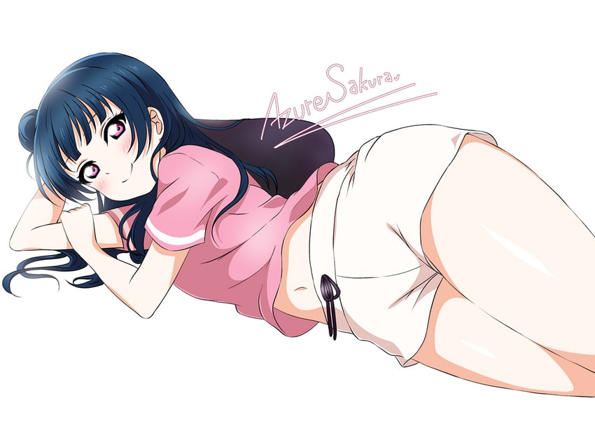 tsushima yoshiko (love live! and 1 more) drawn by azuresakura