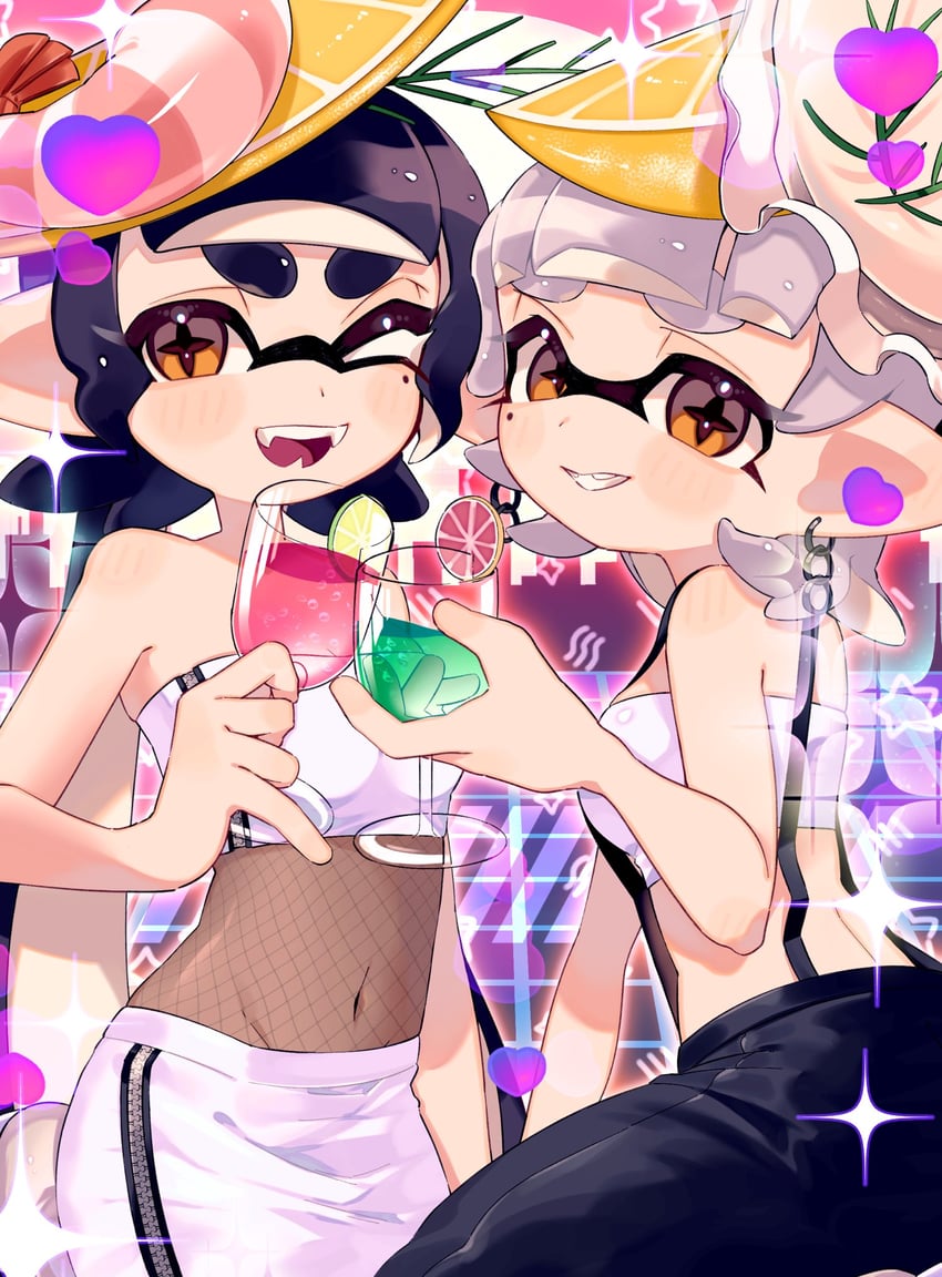 callie and marie (splatoon and 1 more) drawn by sabata_saba